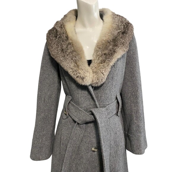 Sears JR Bazaar Women's Wool Coat Fur Collar Union Made Vintage 1970's USA EUC! - Picture 2 of 16